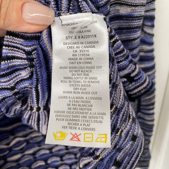 LauraPlus - Variegated Button Up Longsleeve Knit Cardigan - Picture 4 of 7